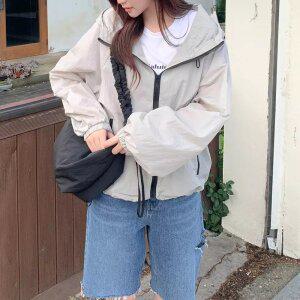 [엔소아] 후디 집업 윈드 자켓