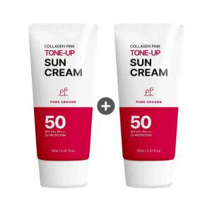 퓨어그라운드 콜라겐 톤업 선크림 70ml 2개 (선착순 에센스 토너 210ml 본품)
