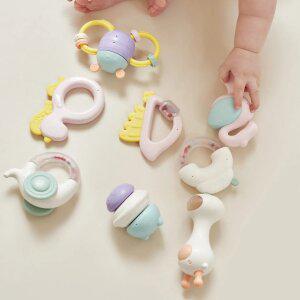 [하베브릭스] 신생아 잼잼이딸랑이 장난감 8종 선물세트 (+토끼케이스)