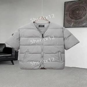 남녀공용 방한 경량 반팔패딩 남성 조끼 그레이 M