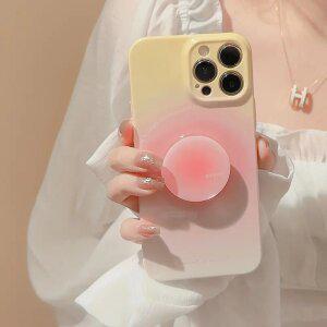 최신 귀여운 갤럭시 케이스 피치 핑크 컬러 스마트톡 / 핸드폰케이스 S25 S24 S23 플러