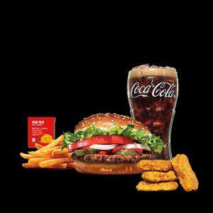 버거킹 와퍼주니어+콜라R+쉐이킹프라이 매콤치즈+너겟킹4조각