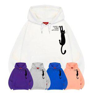 엘라모 3H 검은고양이 후드티 남녀공용 빅사이즈 M~4XL