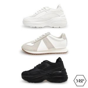 모아 남자 키높이 스니커즈 독일군 레더 가죽 뮬 스니커즈 어글리 남성 운동화 커플 신