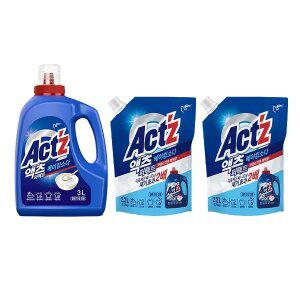 액츠 퍼펙트 베이킹소다 액체세제 3L+리필 2개