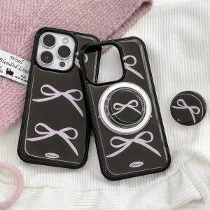 핑크 소프트 리본 케이스 갤럭시 S25 S24 S23 S22 울트라 엣지 아이폰 17 16 15 14 13