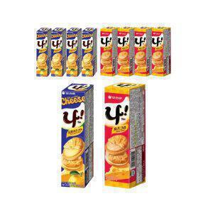 오리온 유자 치즈크림 샌드 나, 77g + 오리온샌드 나 77g 각 5개 (총10개)