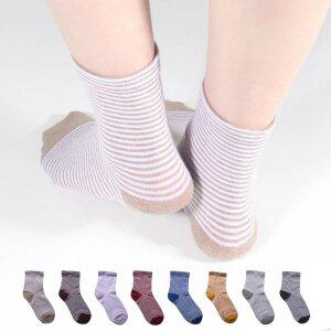 국산 여성 스트라이프 무압박 양말 5켤레