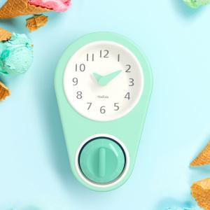 틱톡 베이킹 미니 쿠킹타이머 무소음 벽시계 민트