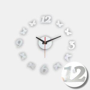 DIY 벽시계 인테리어 저소음 나비정원 무타공 벽걸이 시계 소품 집들이 선물