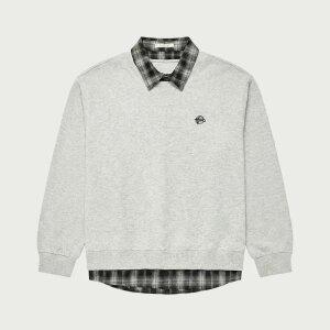 남성 자수 체크 셔츠 레이어드 맨투맨_101(10530-031-662-07)