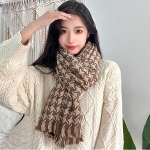 겨울 방한 방풍 양면 리버시블 하운드 숄 모던 머플러 따뜻한 고급 스타일링 보온 목도