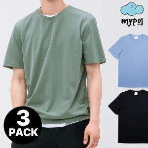 [마이폴] 3장 세트 퀵 드라이 쿨링 반팔 무지 티셔츠 남여 운동용 기능성 헬스