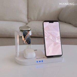 마농 3In1 스탠드형 미니조명 무선충전기 아이폰 완벽호환 갤럭시S25 갤럭시S26 충전기