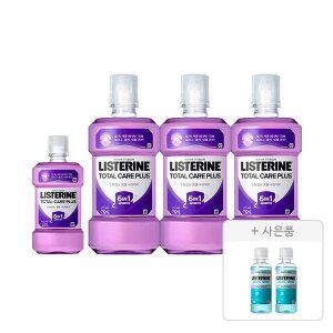 리스테린액 토탈케어 플러스 750ml, 3개+250ml, 1개+증정(쿨민트 마일드 100ml, 2개)