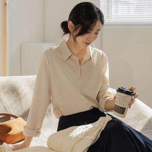 이지케어 링클프리 세미크롭 블라우스