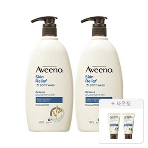 아비노 스킨릴리프 바디워시 무향 532ml, 2개+증정(스킨릴리프 바디로션 30g, 2개)