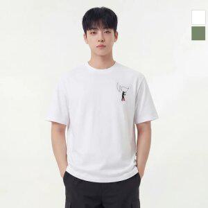 웨스트우드 남성 네오 자수와펜 반팔티_WO1MNTR485