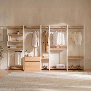 동서가구 몬티아 뉴스틸 시스템 드레스룸 행거 시리즈 1200/1600/2400 3단/4단/5단 서