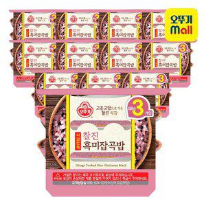 [본사직영][1BOX] 오뚜기 오뚜기밥 식감만족 찰진흑미잡곡밥 210g 36개
