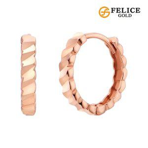 [펠리체골드] 14K 엠멜 컷팅 귀걸이
