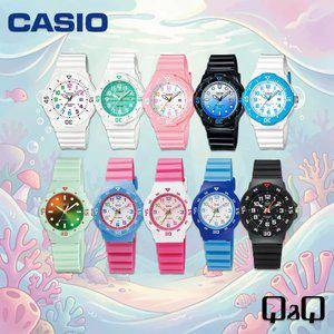 카시오 큐앤큐 아동 어린이 학생 우레탄 회전베젤 아날로그 시계