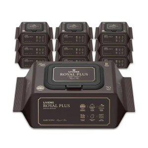 [리벤스] 로얄 플러스75평량고평량 아기 물티슈 캡형 70매*10팩