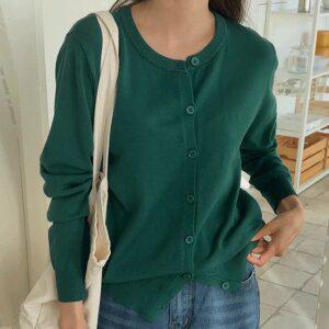 시그니처 베이직 라운드가디건