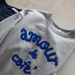 (안나앤모드) amour 니트 뜨개 자수 맨투맨 [티셔츠EC232]