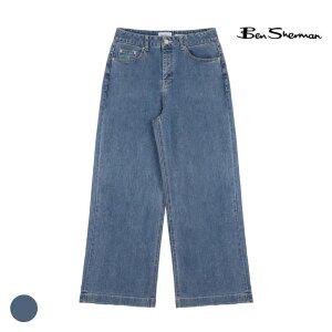 [택가 98,000원] 벤셔먼 여성 와이드 워싱 데님 팬츠 블루 BNBDP732F