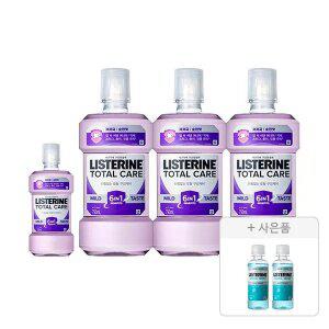 리스테린액 토탈케어 마일드 750ml, 3개+250ml, 1개+ 증정(쿨민트 마일드 100ml, 2개)
