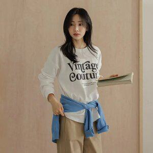 텐션업 그래픽 여유핏 맨투맨티