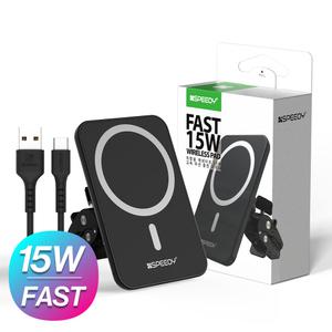 스피디 맥세이프 360 차량용 핸드폰 거치대 휴대폰 고속 무선 충전기 송풍구형 15W C타