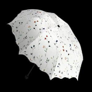 (1플러스1) UV 자외선차단 와일드 플라워 접이식 3단 미니 경량 우산 기능성 양산