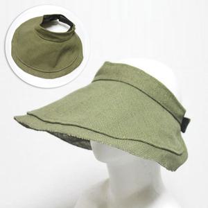 와이드챙 린넨 벙거지모자 썬캡 여성 모자 (3color)