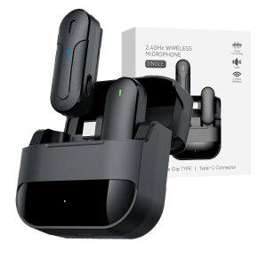 무선마이크 수신기 휴대용 녹음기 노이즈캔슬링 이어폰 촬영용품 C타입 충전기 음소거