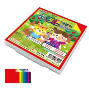 보관 편한 케이스 양면 색종이 20색 100매 미술 준비물