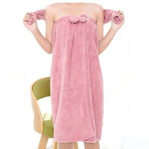 J2K 샤워가운 원피스 치마 수건 겸용 흡수력 극세사 타월