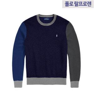 폴로 랄프로렌  맨즈 컬러 블록 울케시미어 스웨터
