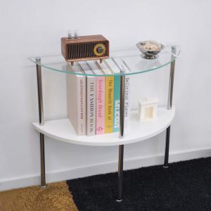 다용도 반달 2단 선반 인테리어 라운드 코너 수납 장식장