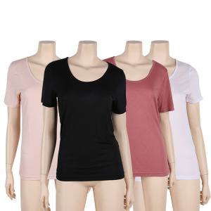 고급 렌징모달 소프티 3부상의 2매세트/여성 반팔티/여성 반팔내의