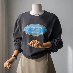 (안나앤모드) selle 크랙 나염 맨투맨[티셔츠ED666]