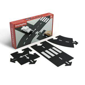 웨이투플레이 플렉시블 자동차 도로놀이 12피스 링로드 스몰월드 유아 교구 장난감