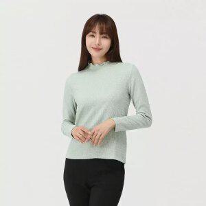 [PAT 여성] 솔리드 주름 목크넥 티셔츠_1K25481