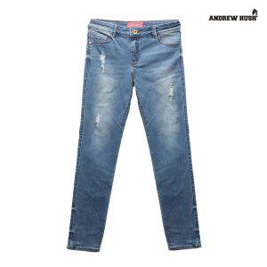 [택가 128,000원] 앤드류허쉬 여성 라이트인디고 데님팬츠 AGW-232ID