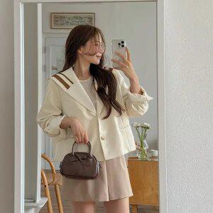 [제작/빅사이즈]이블렛 파티마 라인자수 세일러카라 자켓 제이스타일