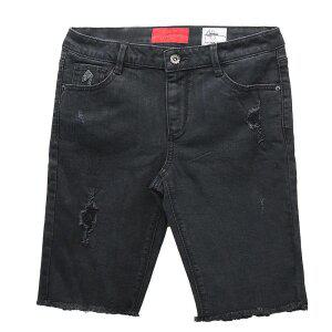 [택가 128,000원] 앤드류허쉬 여성 인디언 하프 데님팬츠 AGW-237BK