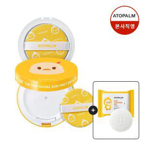 아토팜 톡톡 페이셜 선팩트 15g 1개 +리필 15g 1개+[증정]퓨어클렌징패드30매+카밍솝1