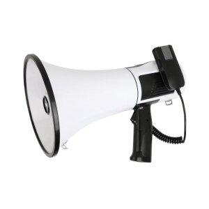 80W 충전식 메가폰 확성기 녹음 USB메모리 AUX 무선 앰프 마이크 스피커 싸이렌 휴대용