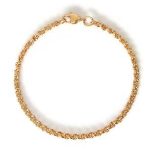 로프 / 14Kgp 옐로골드 여성 패션 볼드 체인 팔찌